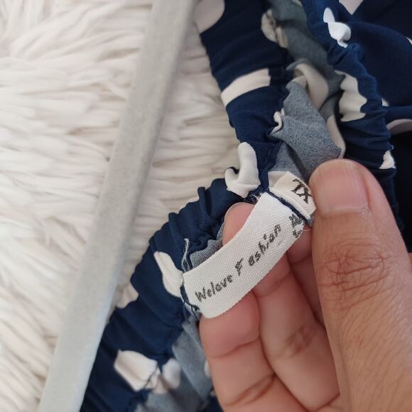 We Love Fashion Jumpsuit Romper Navy Blue White Polka Dots XL - Picture 5 of 9